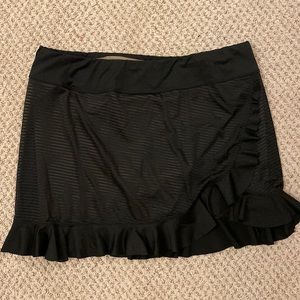 black ruffle tennis skirt